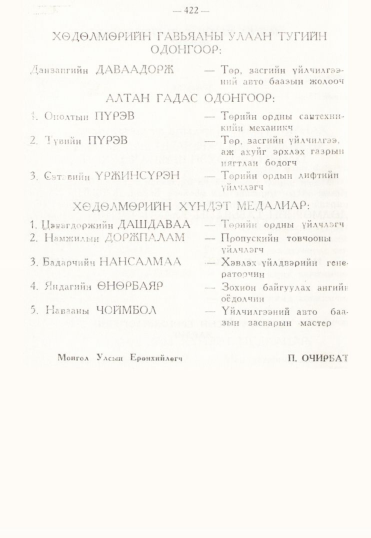«Төрийн мэдээлэл» № 3, 422-р хуудасны скан