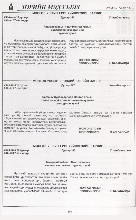 «Төрийн мэдээлэл» № 28, файлын 167-р хуудас