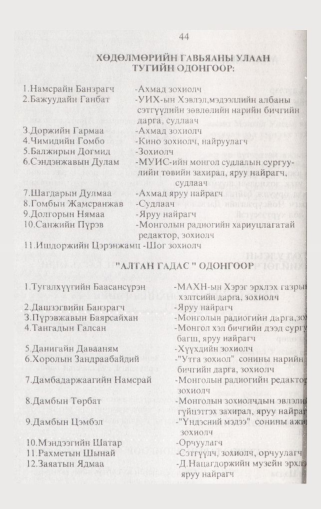 «Төрийн мэдээлэл» № 1, файлын 53-р хуудас