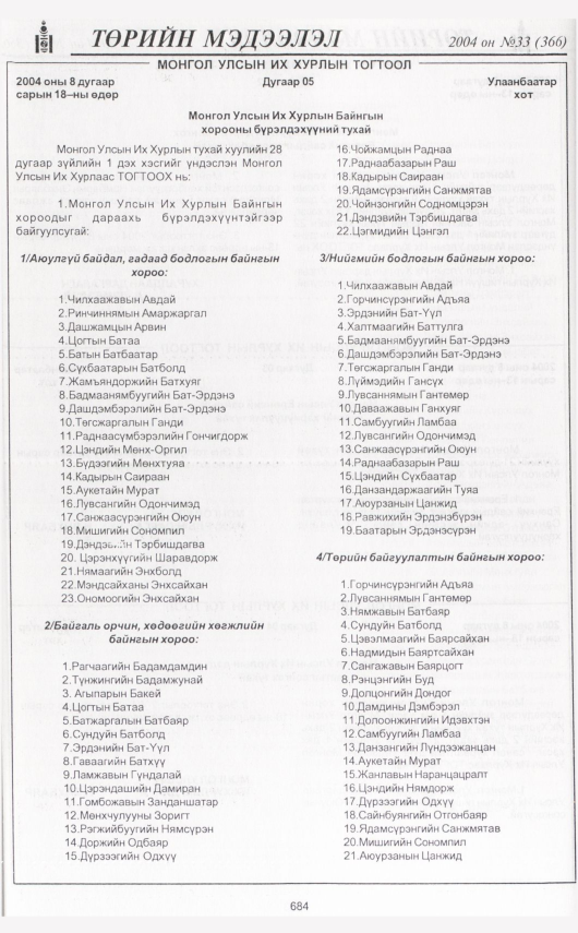 «Төрийн мэдээлэл» № 34, файлын 107-р хуудас
