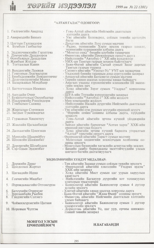 «Төрийн мэдээлэл» № 23, файлын 212-р хуудас