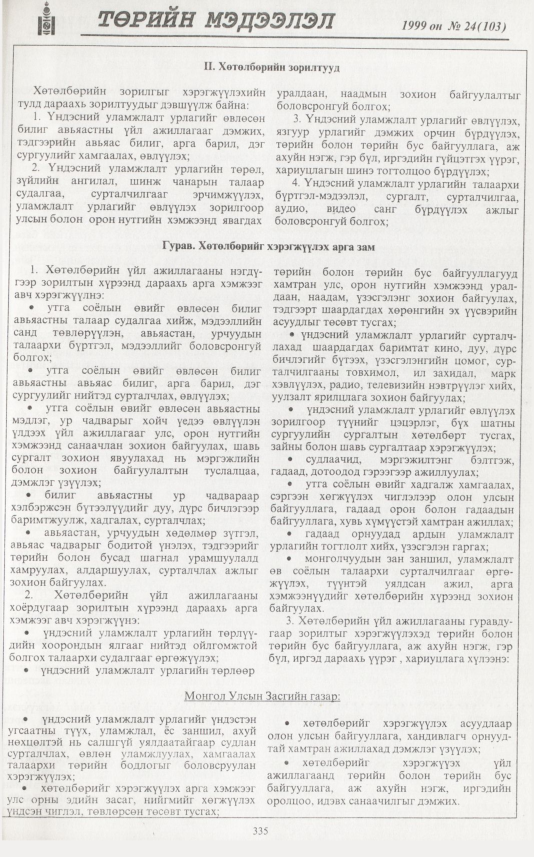 «Төрийн мэдээлэл» № 29, файлын 252-р хуудас