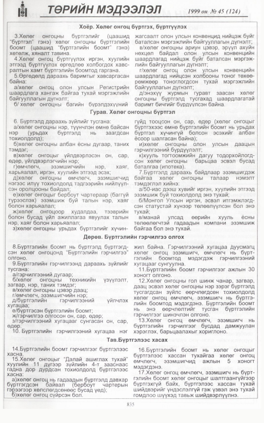 «Төрийн мэдээлэл» № 45, файлын 280-р хуудас