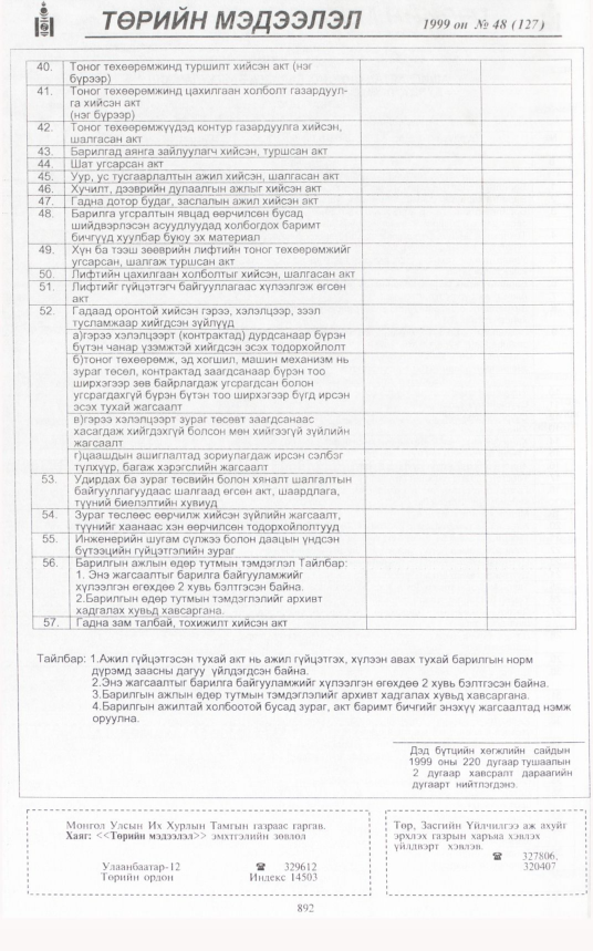 «Төрийн мэдээлэл» № 48, 886-р хуудасны скан