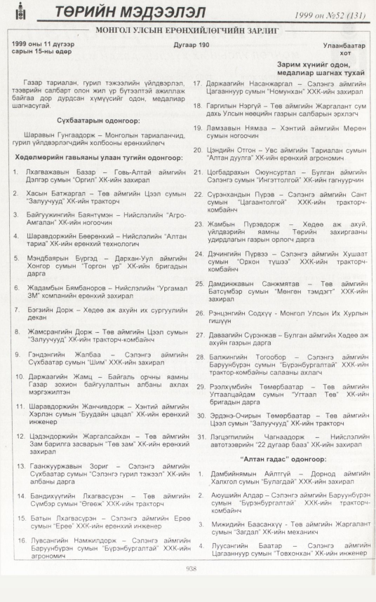 «Төрийн мэдээлэл» № 51, файлын 381-р хуудас