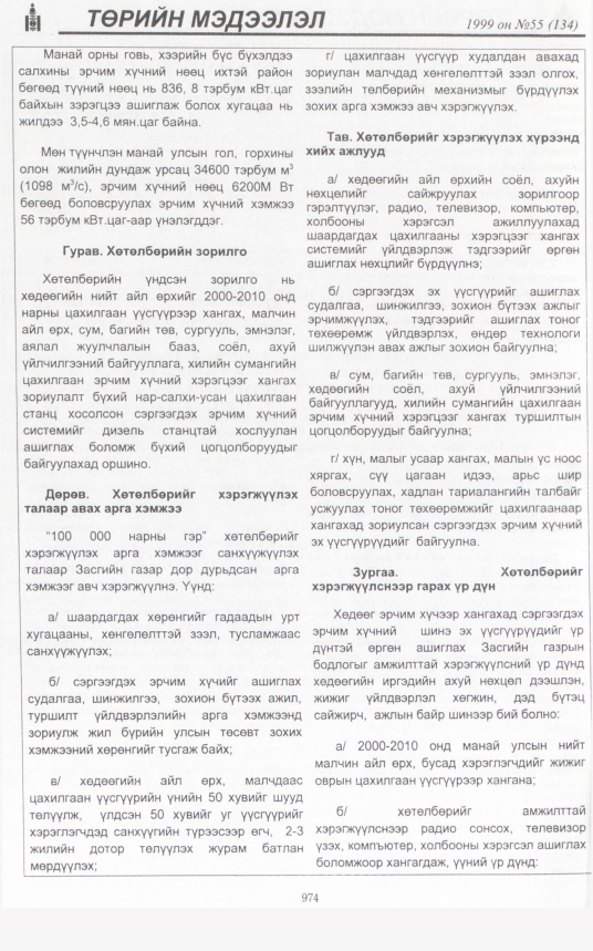 «Төрийн мэдээлэл» № 55, 968-р хуудасны скан