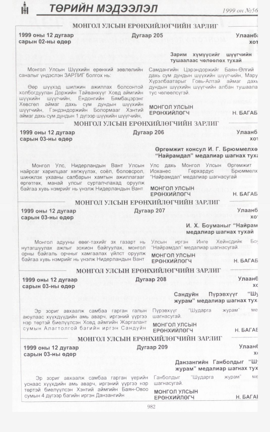 «Төрийн мэдээлэл» № 55, файлын 425-р хуудас