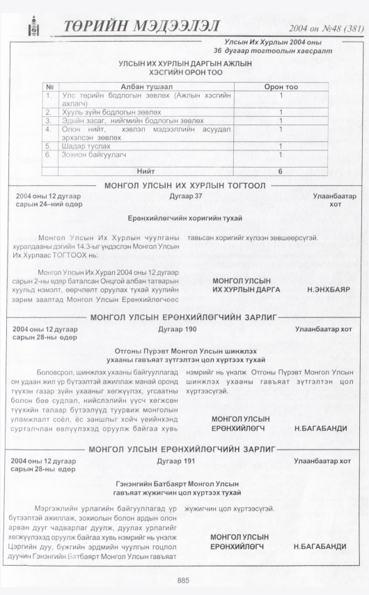 «Төрийн мэдээлэл» № 45, файлын 368-р хуудас
