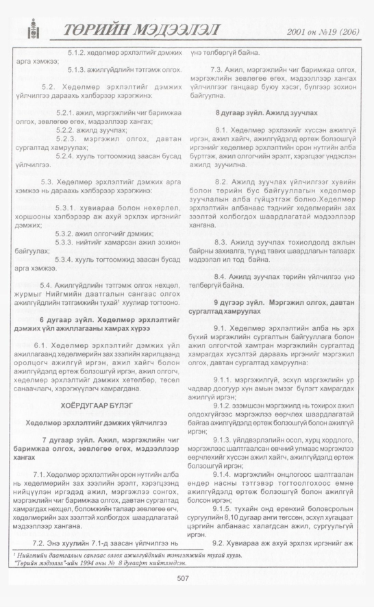 «Төрийн мэдээлэл» № 18, файлын 174-р хуудас