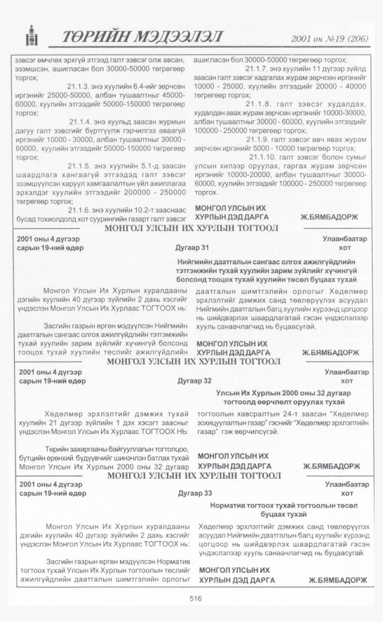 «Төрийн мэдээлэл» № 20, файлын 183-р хуудас