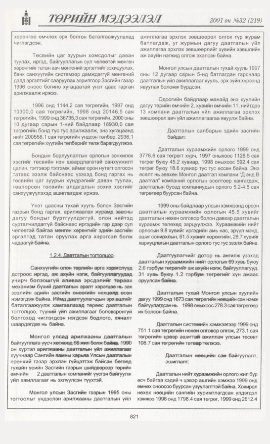 «Төрийн мэдээлэл» № 29, файлын 148-р хуудас
