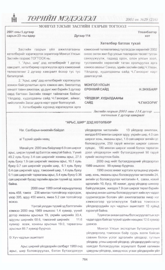 «Төрийн мэдээлэл» № 33, файлын 79-р хуудас