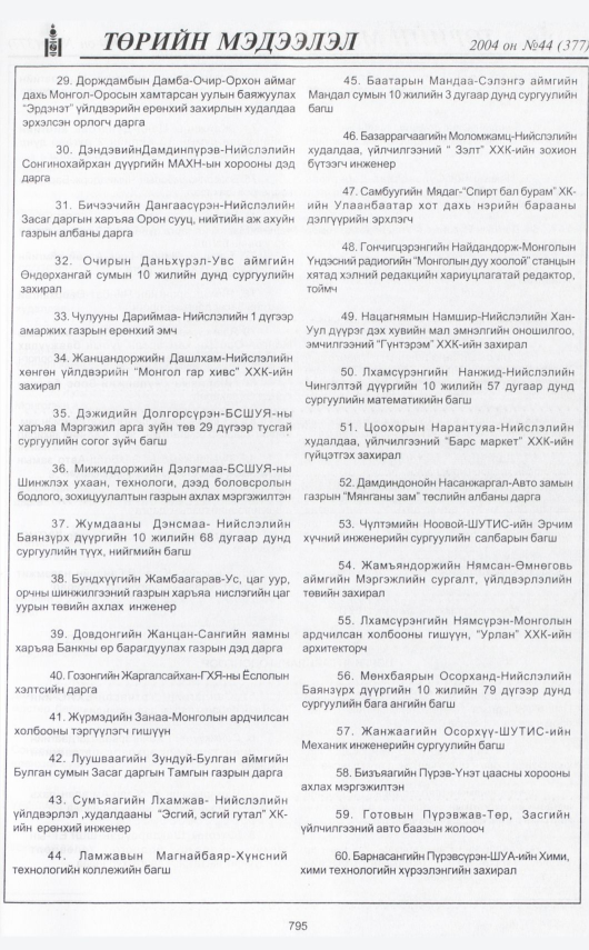 «Төрийн мэдээлэл» № 47, файлын 262-р хуудас