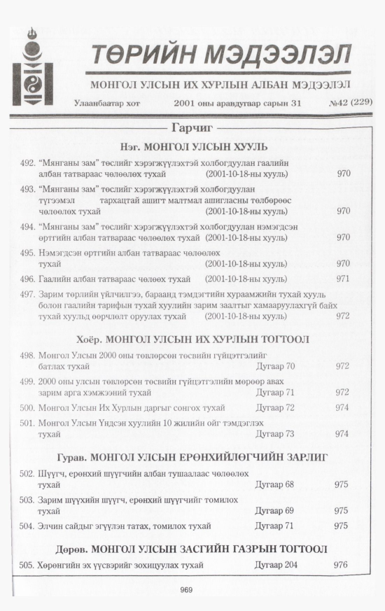 «Төрийн мэдээлэл» № 42, файлын 24-р хуудас