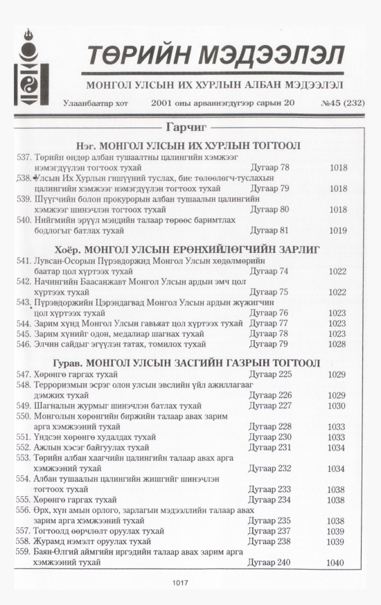 «Төрийн мэдээлэл» № 44, файлын 80-р хуудас