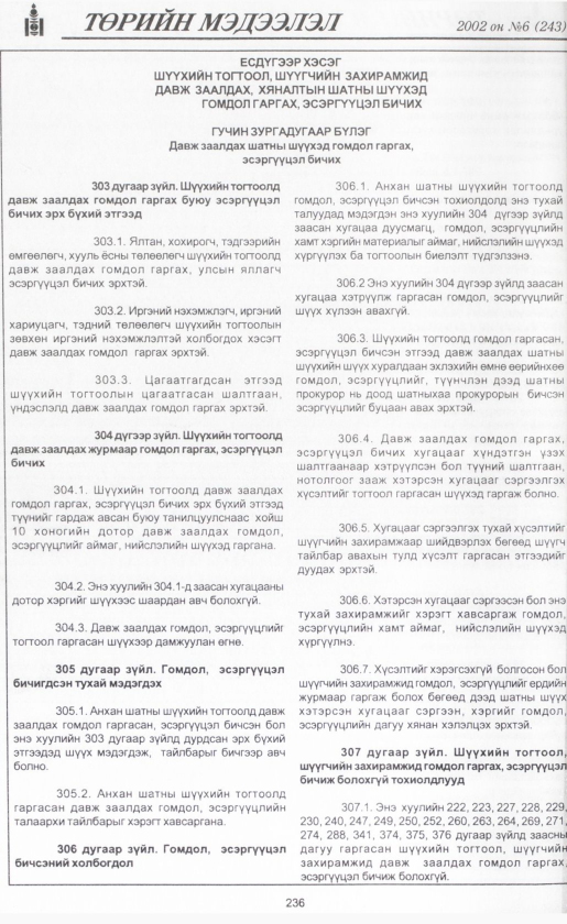 «Төрийн мэдээлэл» № 5, файлын 255-р хуудас