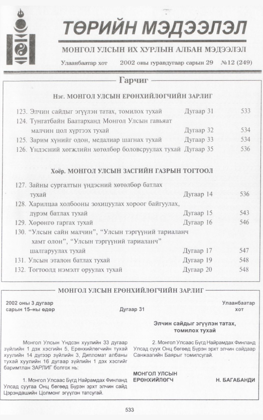«Төрийн мэдээлэл» № 13, файлын 48-р хуудас