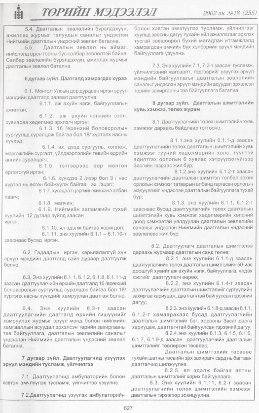 «Төрийн мэдээлэл» № 16, файлын 166-р хуудас