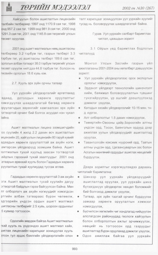 «Төрийн мэдээлэл» № 30, файлын 188-р хуудас