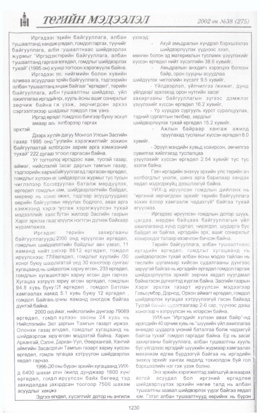 «Төрийн мэдээлэл» № 41, файлын 59-р хуудас