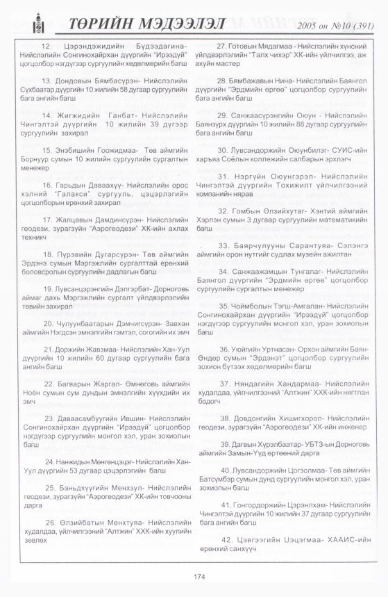 «Төрийн мэдээлэл» № 8, файлын 237-р хуудас