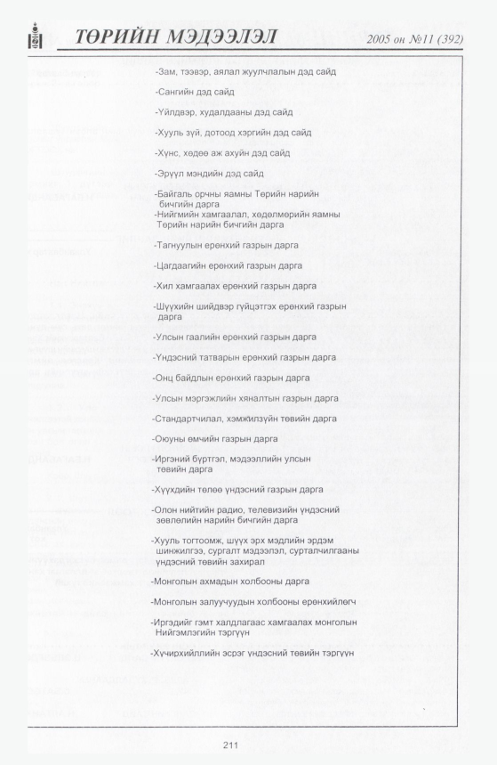 «Төрийн мэдээлэл» № 9, файлын 278-р хуудас