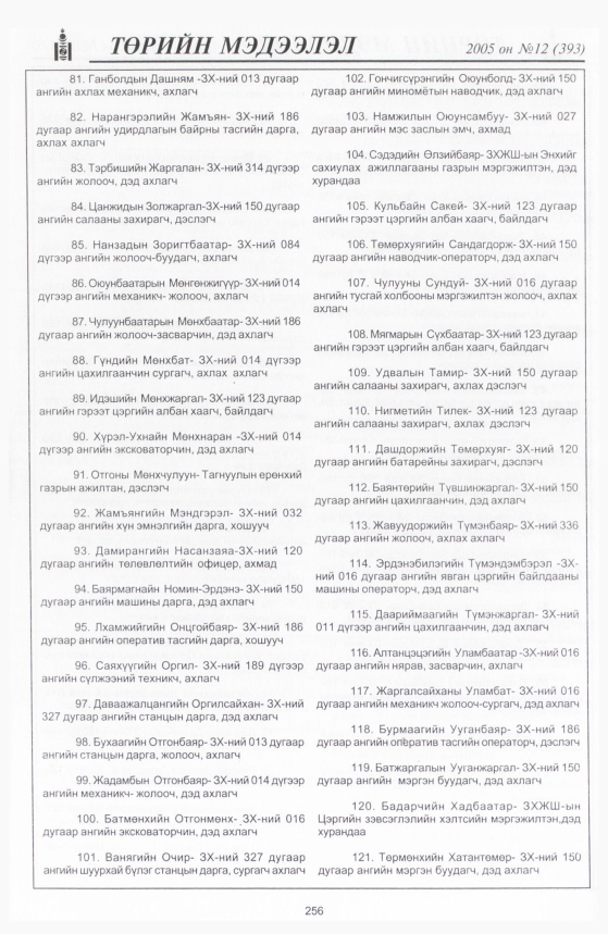 «Төрийн мэдээлэл» № 11, файлын 323-р хуудас