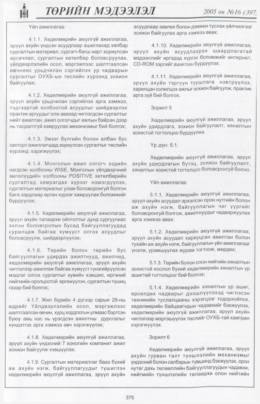 «Төрийн мэдээлэл» № 16, файлын 40-р хуудас