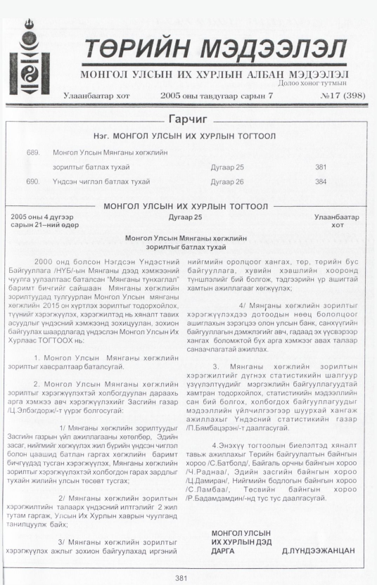 «Төрийн мэдээлэл» № 19, файлын 50-р хуудас