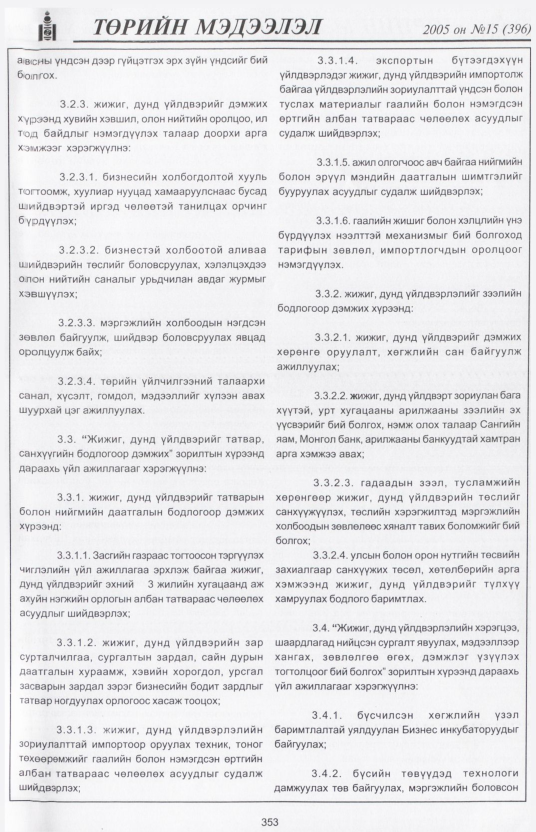 «Төрийн мэдээлэл» № 20, файлын 16-р хуудас