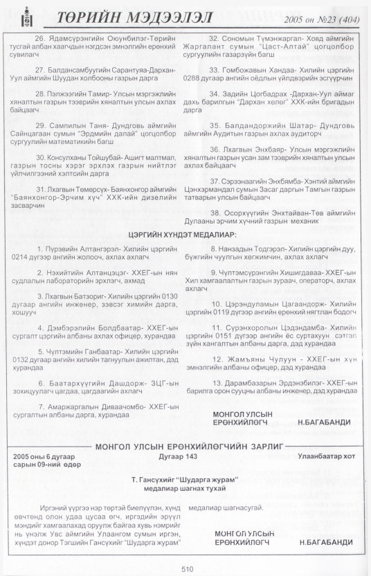 «Төрийн мэдээлэл» № 22, файлын 203-р хуудас