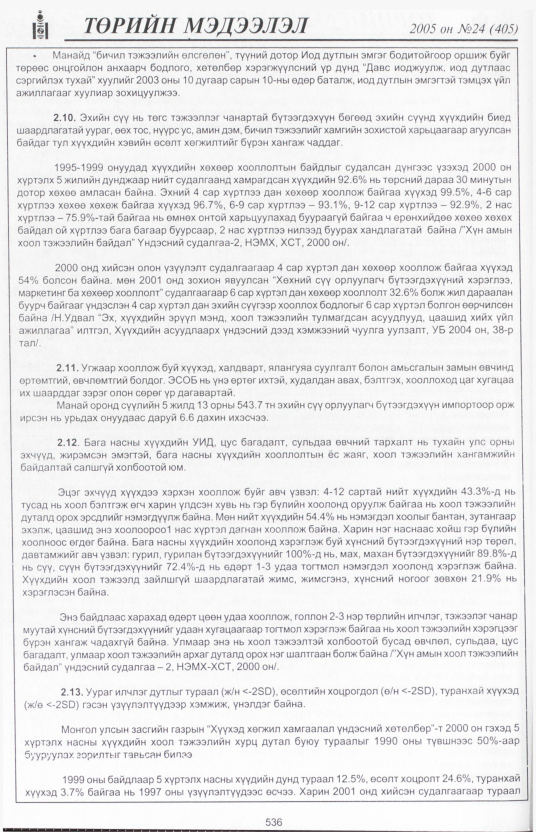 «Төрийн мэдээлэл» № 22, файлын 233-р хуудас