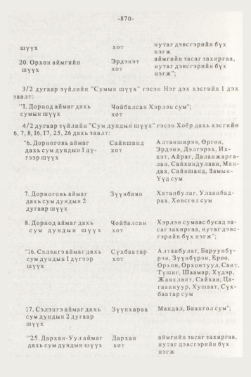 «Төрийн мэдээлэл» № 10, 870-р хуудасны скан