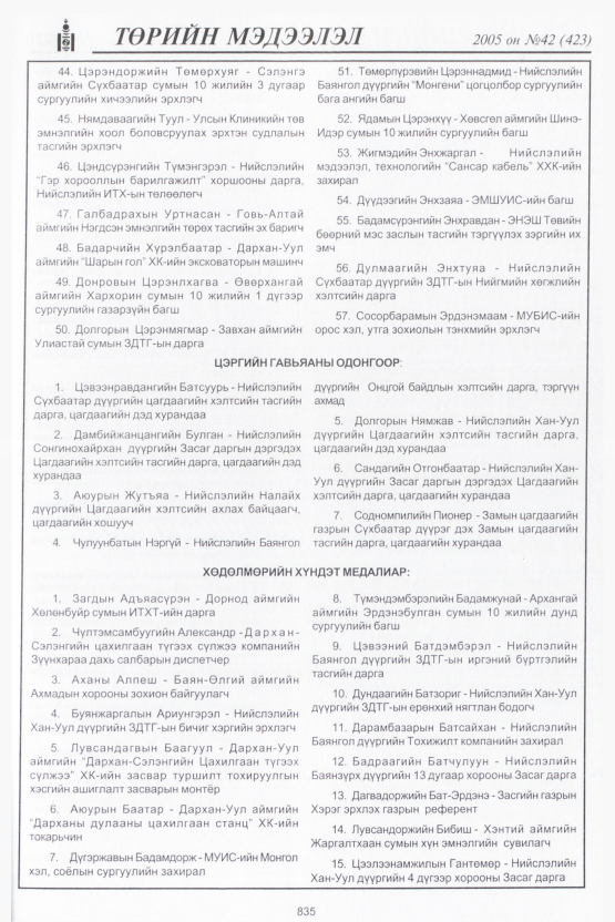 «Төрийн мэдээлэл» № 40, файлын 218-р хуудас