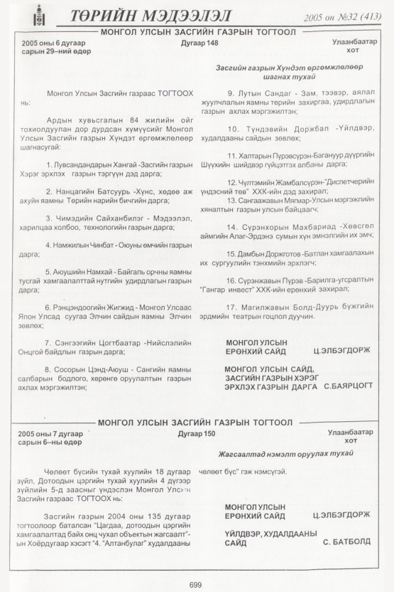 «Төрийн мэдээлэл» № 40, файлын 42-р хуудас