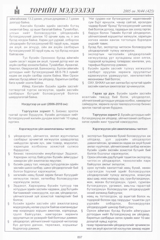 «Төрийн мэдээлэл» № 45, файлын 288-р хуудас