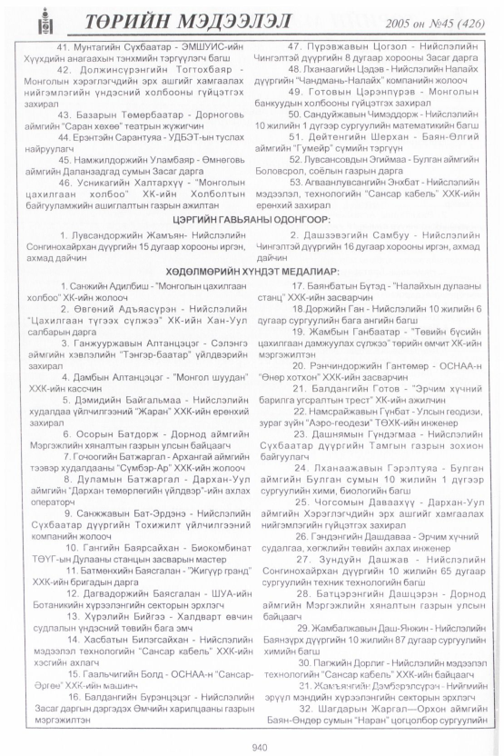 «Төрийн мэдээлэл» № 48, файлын 335-р хуудас