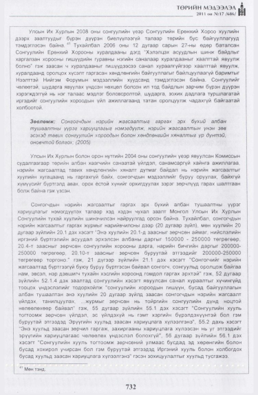 «Төрийн мэдээлэл» № 17, файлын 45-р хуудас