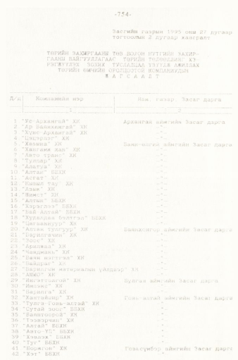 «Төрийн мэдээлэл» № 5-6, 754-р хуудасны скан