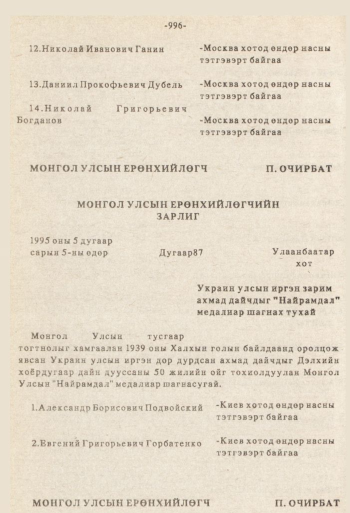 «Төрийн мэдээлэл» № 8-9, 996-р хуудасны скан