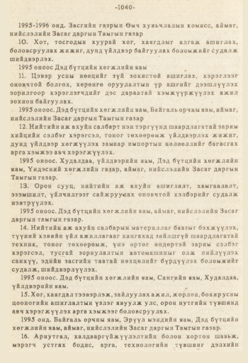 «Төрийн мэдээлэл» № 8-9, файлын 157-р хуудас