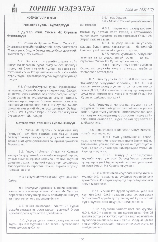 «Төрийн мэдээлэл» № 6, файлын 217-р хуудас