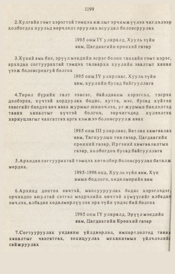 «Төрийн мэдээлэл» № 10-11, 1199-р хуудасны скан