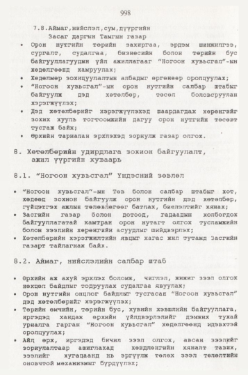 «Төрийн мэдээлэл» № 10, 998-р хуудасны скан