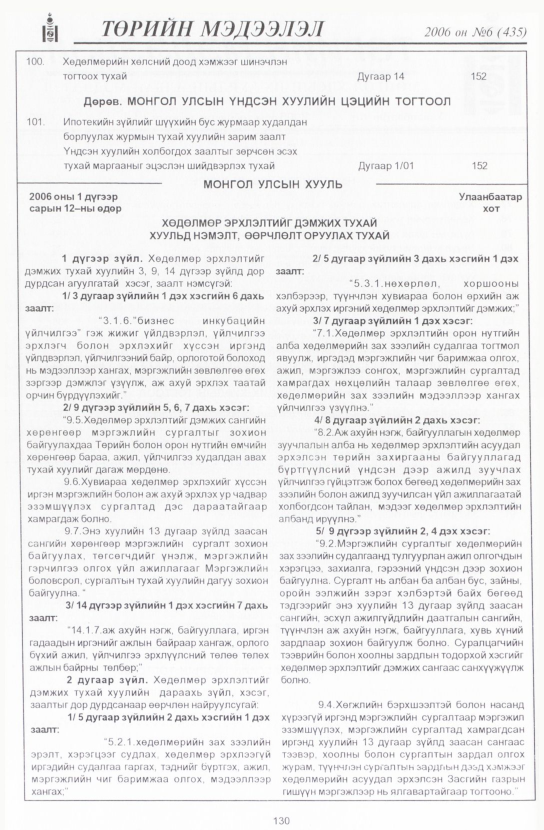 «Төрийн мэдээлэл» № 7, файлын 153-р хуудас