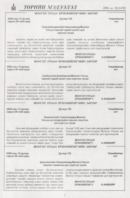«Төрийн мэдээлэл» № 8, файлын 10-р хуудас