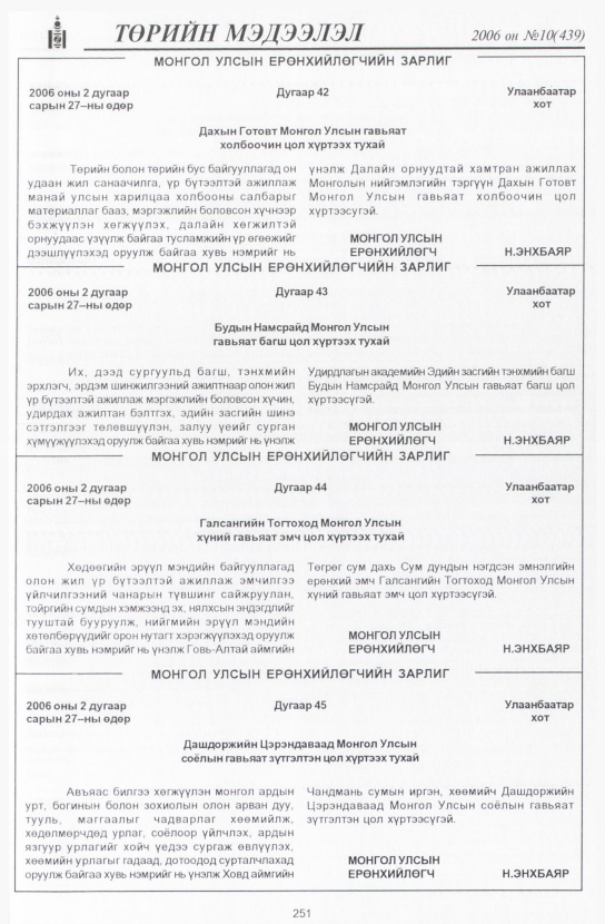 «Төрийн мэдээлэл» № 9, файлын 290-р хуудас