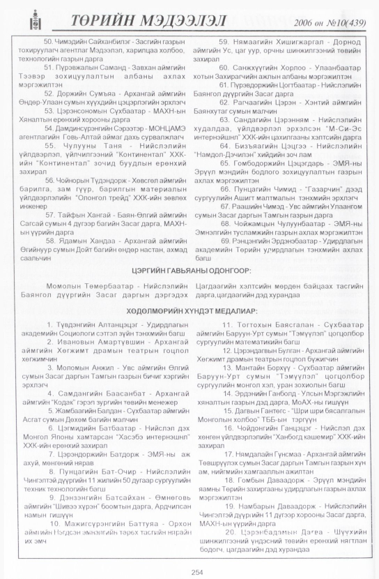 «Төрийн мэдээлэл» № 11, файлын 293-р хуудас
