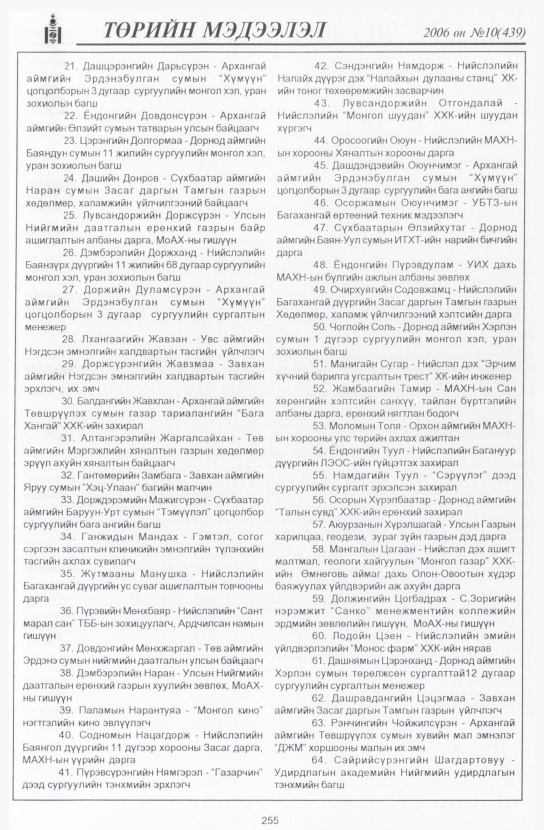 «Төрийн мэдээлэл» № 11, файлын 294-р хуудас