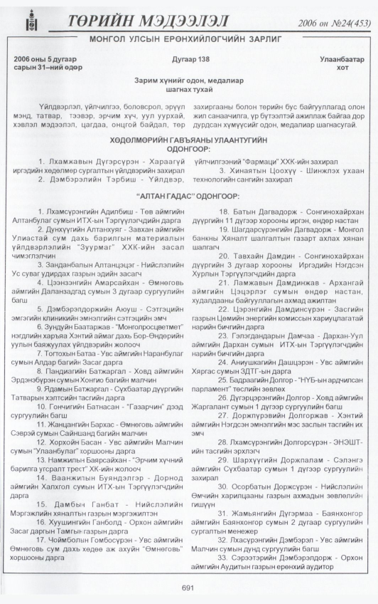 «Төрийн мэдээлэл» № 23, файлын 362-р хуудас